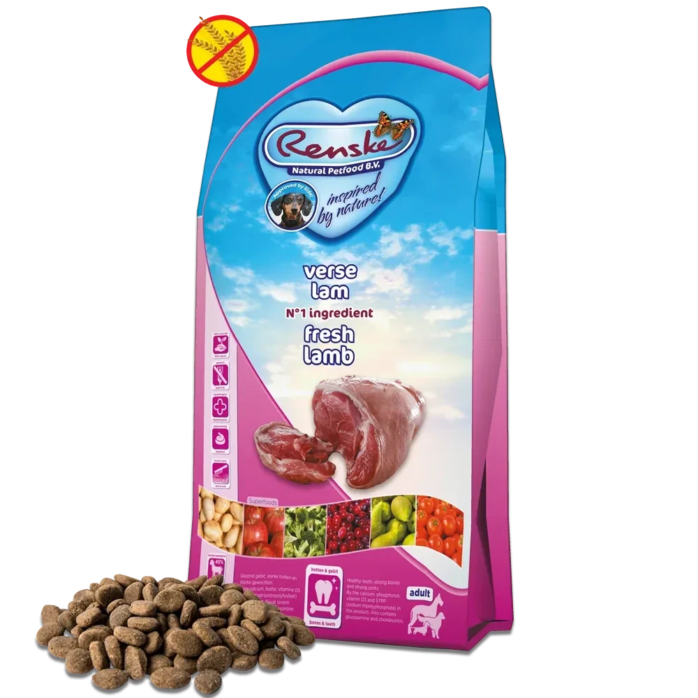 Renske Super Premium droog hond adult lam graanvrij 12kg