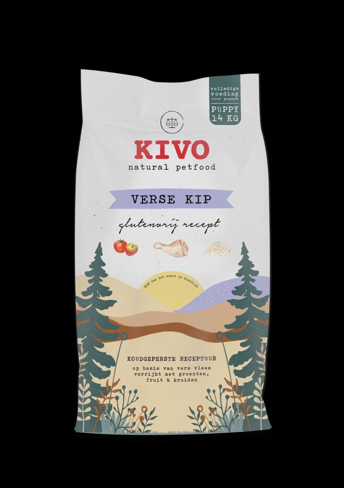 Kivo verse kip geperst glutenvrij puppy 14kg