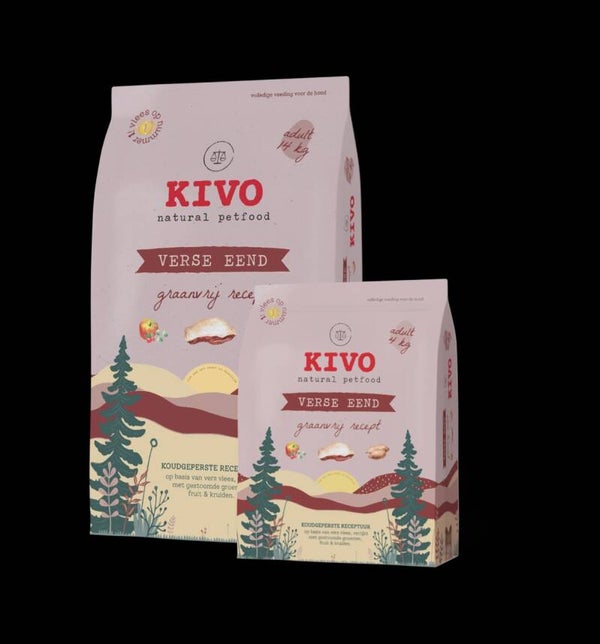 Kivo verse eend geperst graanvrij 14kg
