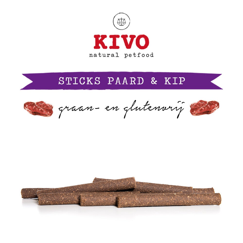 Sticks paard en kip Kivo per 10 stuks