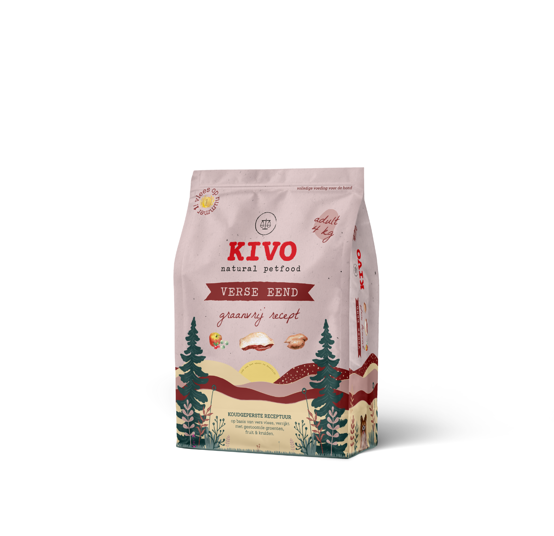 Kivo verse eend geperst graanvrij 4kg