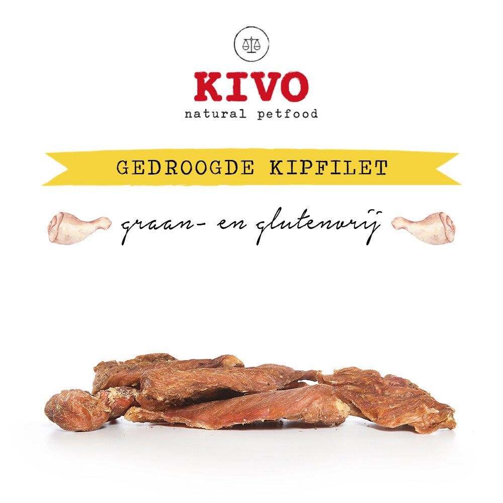 Kivo Gedroogde kipfilet 500gr