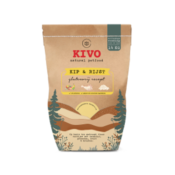 Kivo kip en rijst glutenvrij 14kg