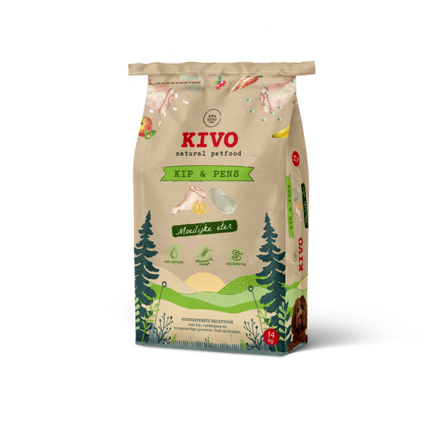 Kivo kip en pens geperst glutenvrij 14kg