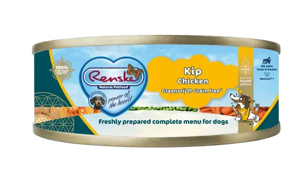 Renske vers vlees maaltijd hond kip graanvrij 95gr
