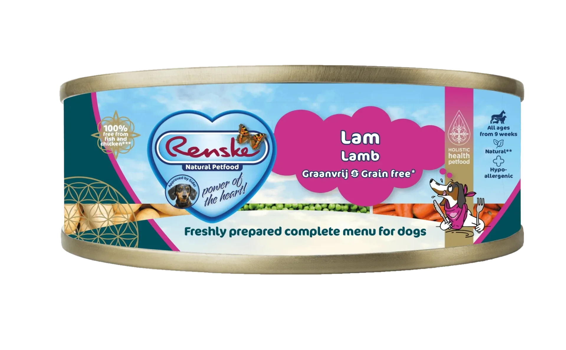 Renske vers vlees maaltijd hond lam graanvrij 95gr