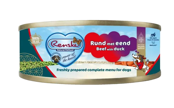 Renske vers vlees maaltijd hond rund/eend 95gr