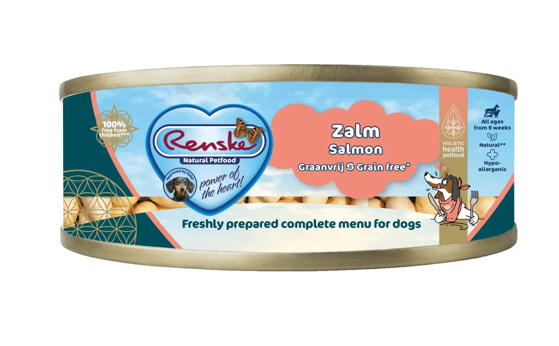 Renske vers vlees maaltijd hond zalm graanvrij 95gr