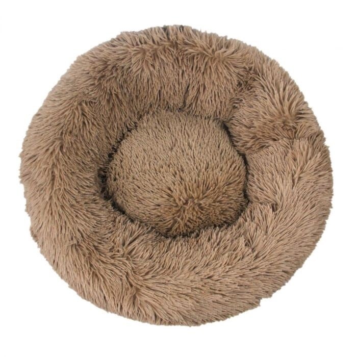 Topmast Fluffy Donut Dierenmand - 100 cm - Camel - XL