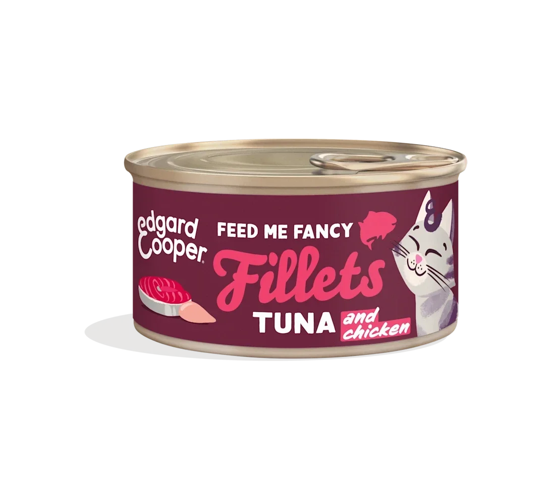 Edgard Cooper kat fillets tonijn en kip 70g