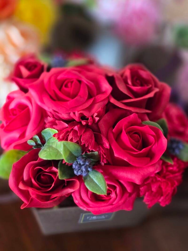 Bouquet sapone di fiori Rosa Rossa