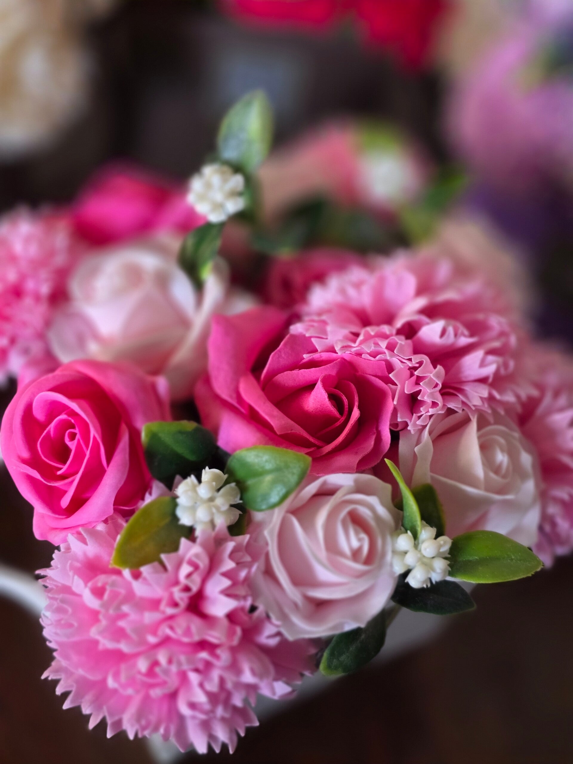 Bouquet sapone di fiori Rosa