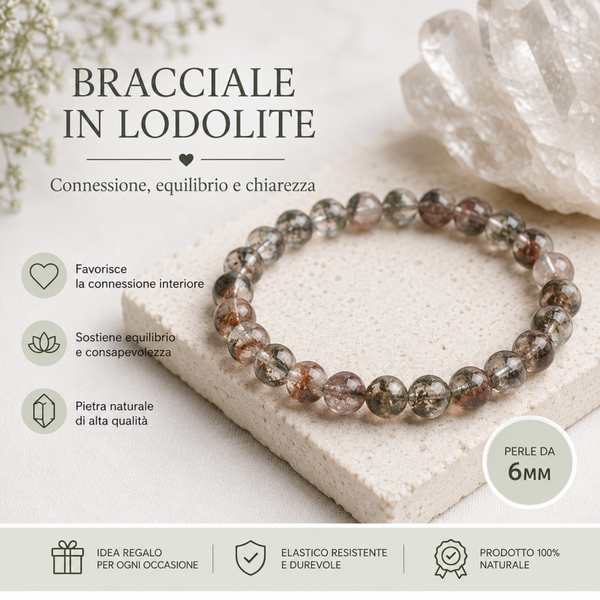 Bracciale in lodolite da 6 mm