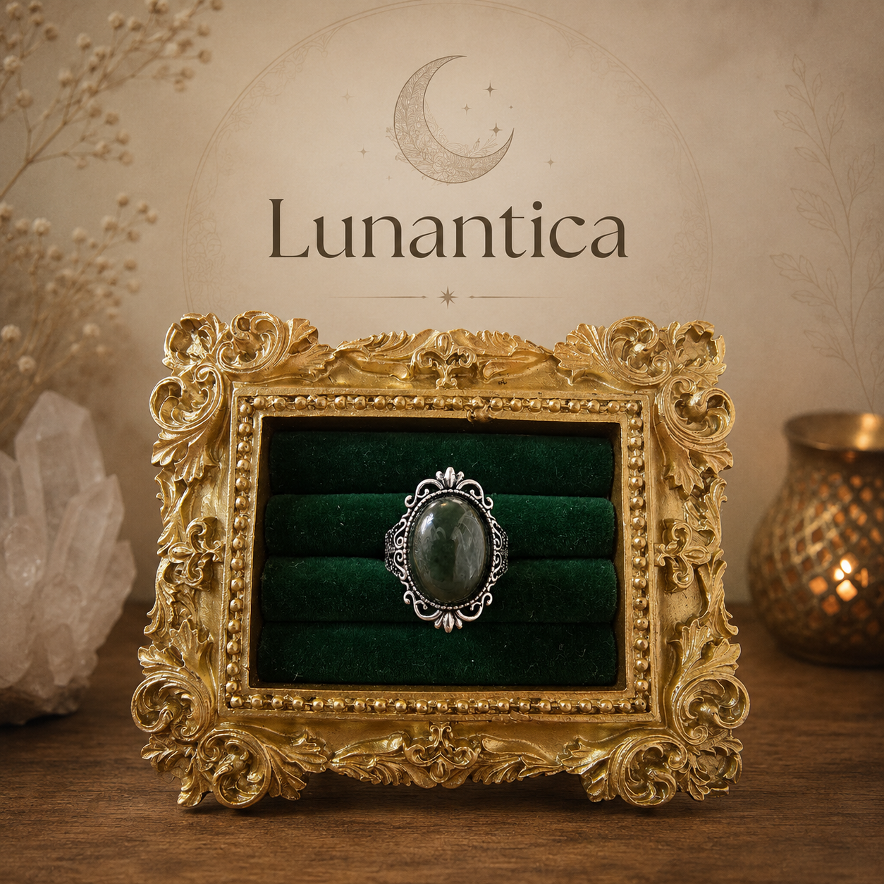 Anello in giada rame regolabile
