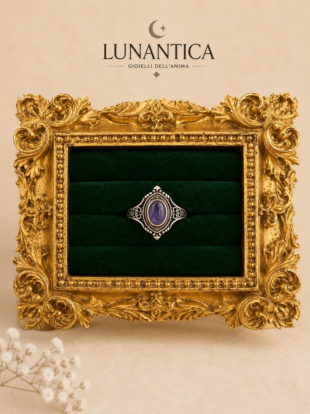 Anello tanzanite rame regolabile