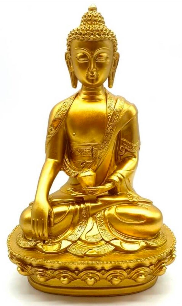 Statua Buddha dorato 28 cm