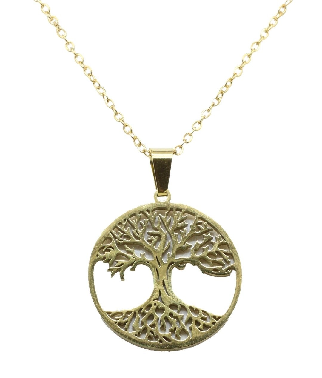 Collana in acciaio inossidabile con albero della vita da 2,5 cm