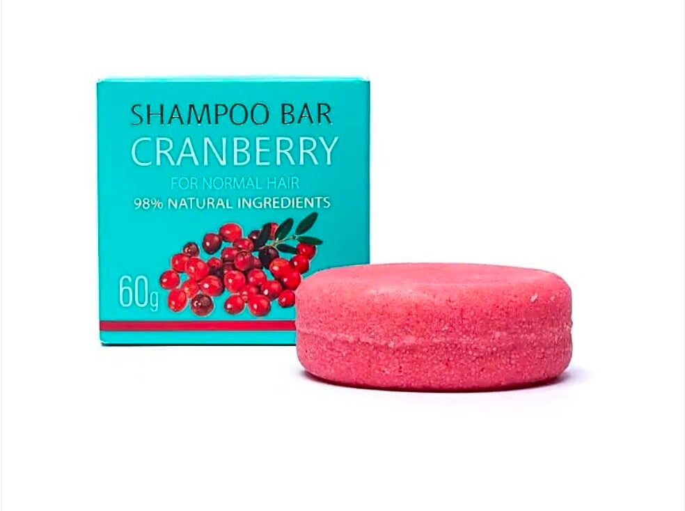 Shampoo naturale in barretta al mirtillo rosso