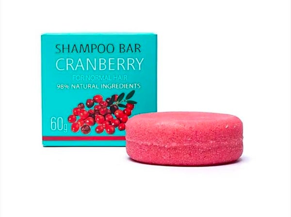 Shampoo naturale in barretta al mirtillo rosso