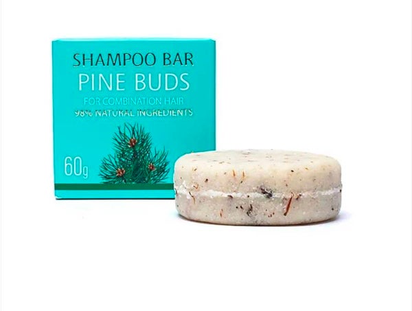 Saponetta shampoo naturale con gemme di pino