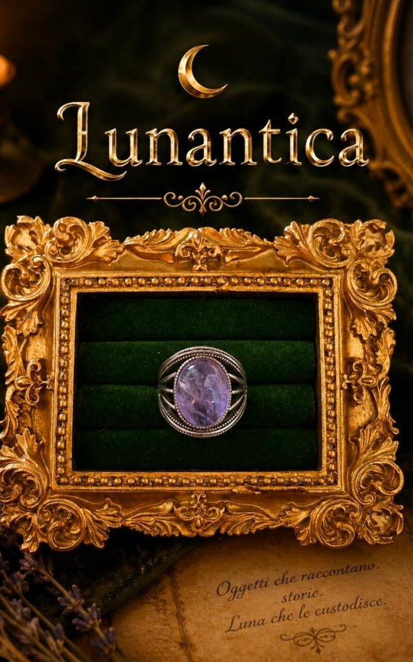 Anello ametista rame regolabile