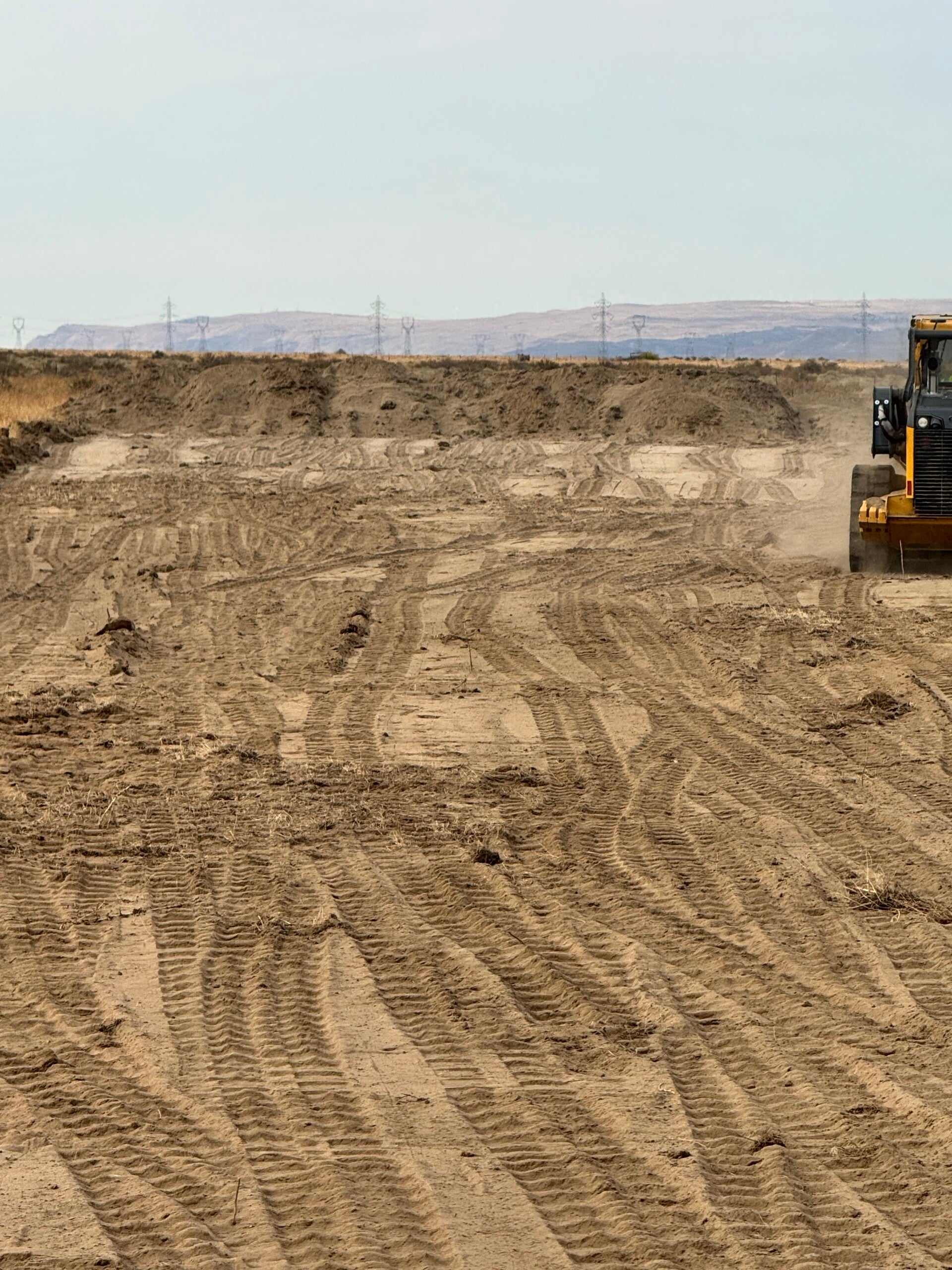 Site preparation near hermiston Oregon