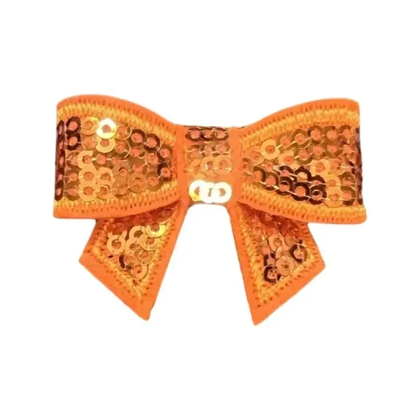 Strikje pailletten oranje