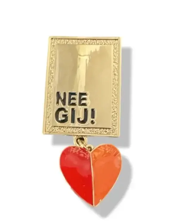 NEE GIJ! Speldje oranje rood