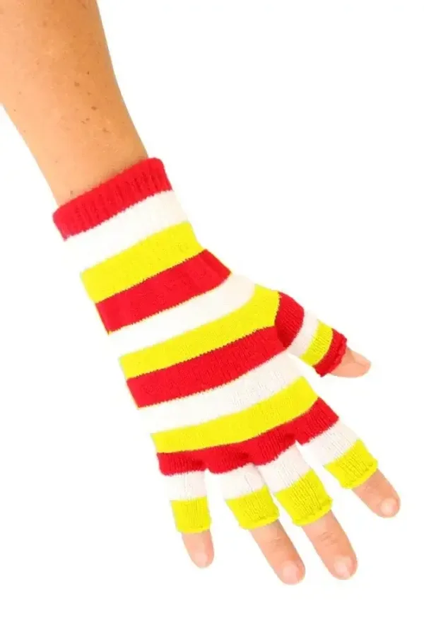 Oeteldonkse vingerloze handschoenen smalle streep