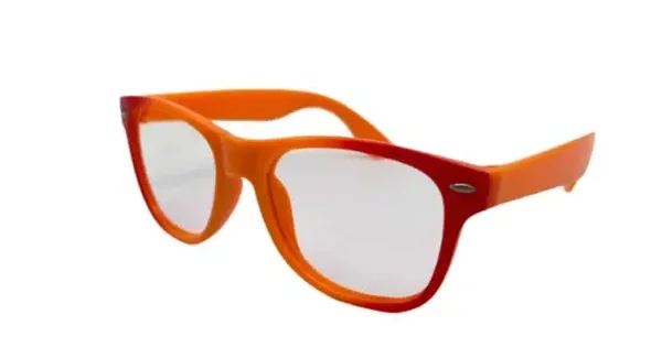 Bril zonder glas oranje/rood Kielegat