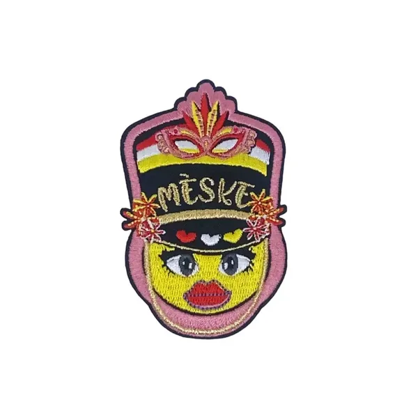 Meske hoge hoed geel klein