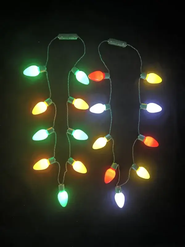 Led Bulb ketting rood, wit & geel