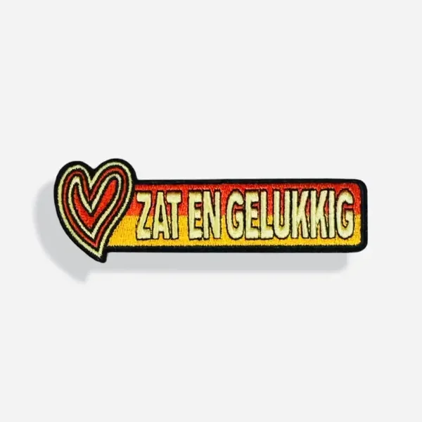 Embleem Zat en gelukkig rechthoek