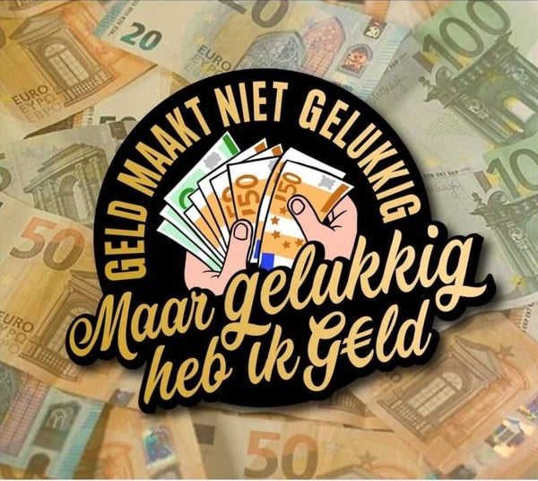 Embleem Geld maakt nie gelukkig maar ...kr187