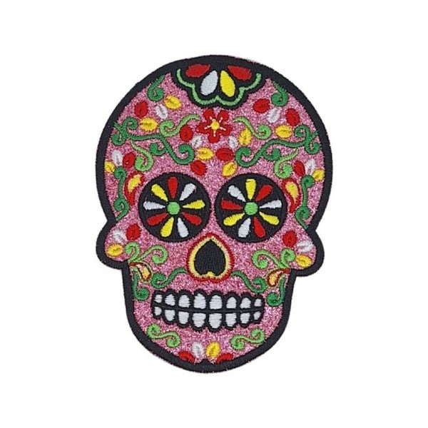 Doodskop Roze glitter