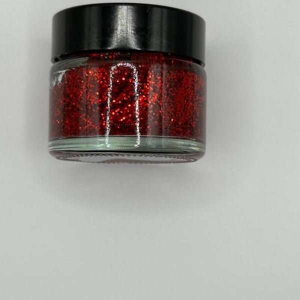 Gezicht glitters kleur rood