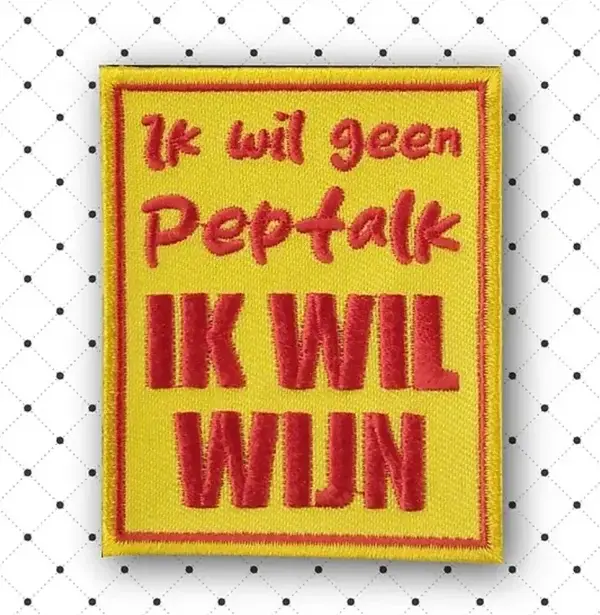 Embleem IK WIL WIJN