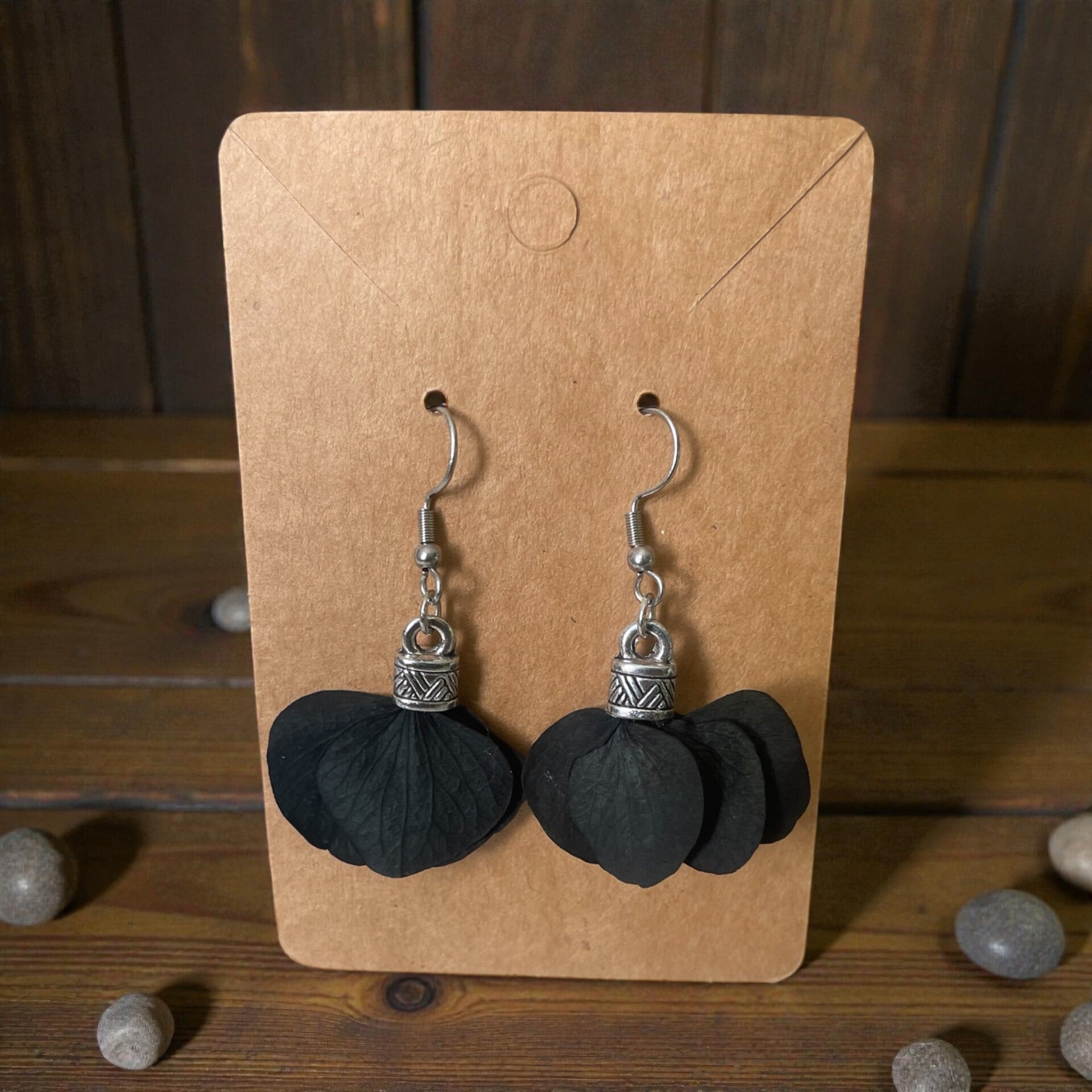 Boucles oreilles Tutu Fleuri Noir