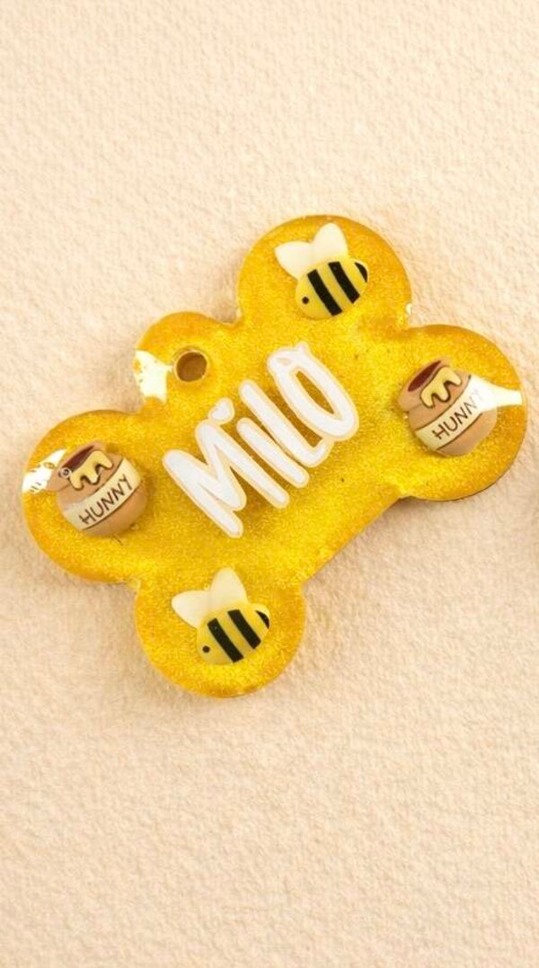 Honey Bees Pet Tag 🐝 🍯
