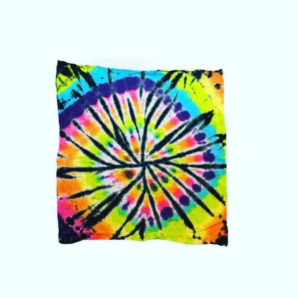 Electric Rainbow Swirl Bandana