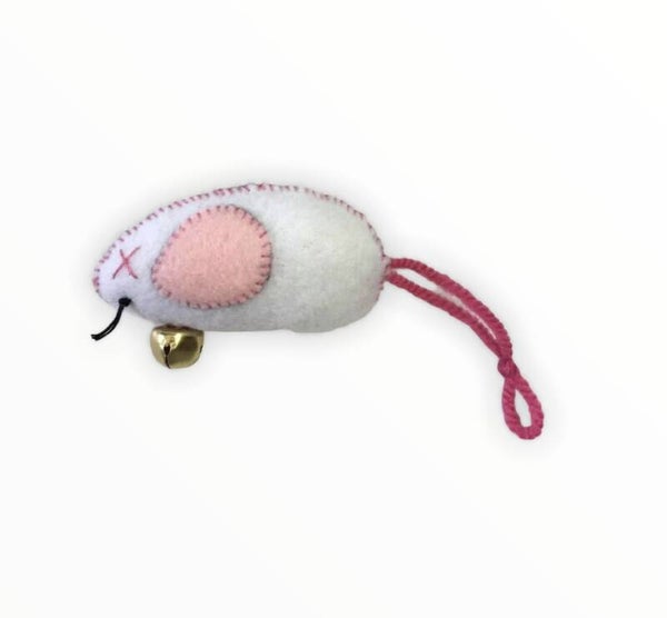 Dead Mouse White with Pink Ear