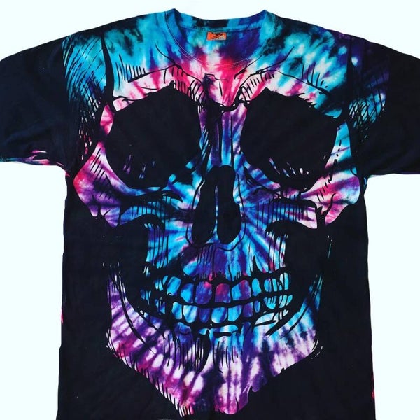 Skull Hand Dyed Shirt Size Large