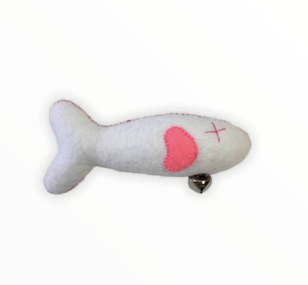 Dead Fish White with Hot Pink Fin