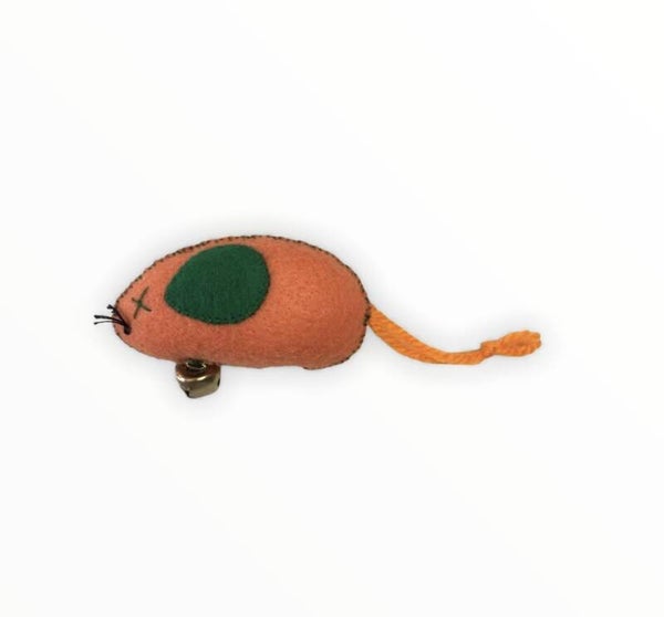 Dead Mouse Orange with Green Ear