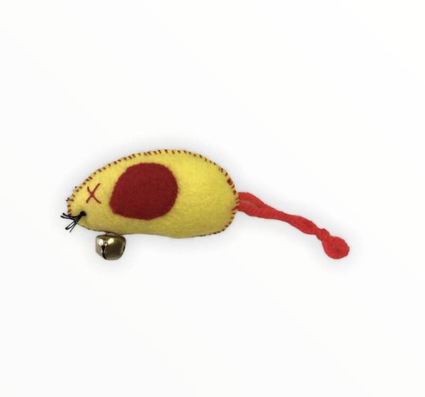 Dead Mouse Yellow with Red Ear