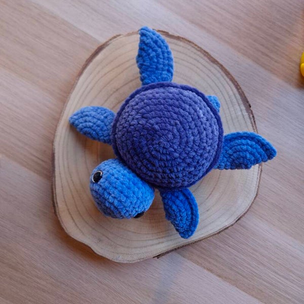 Zee schildpad tinten blauw
