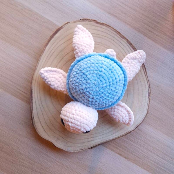 Zee schildpad wit/lichtblauw