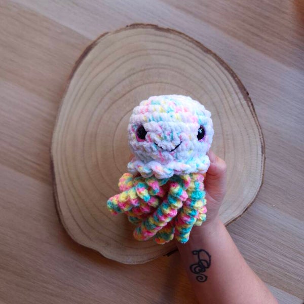 jelly fish groen/geel/roze