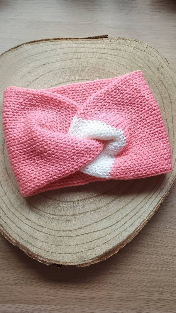 oorverwarmer roze/wit