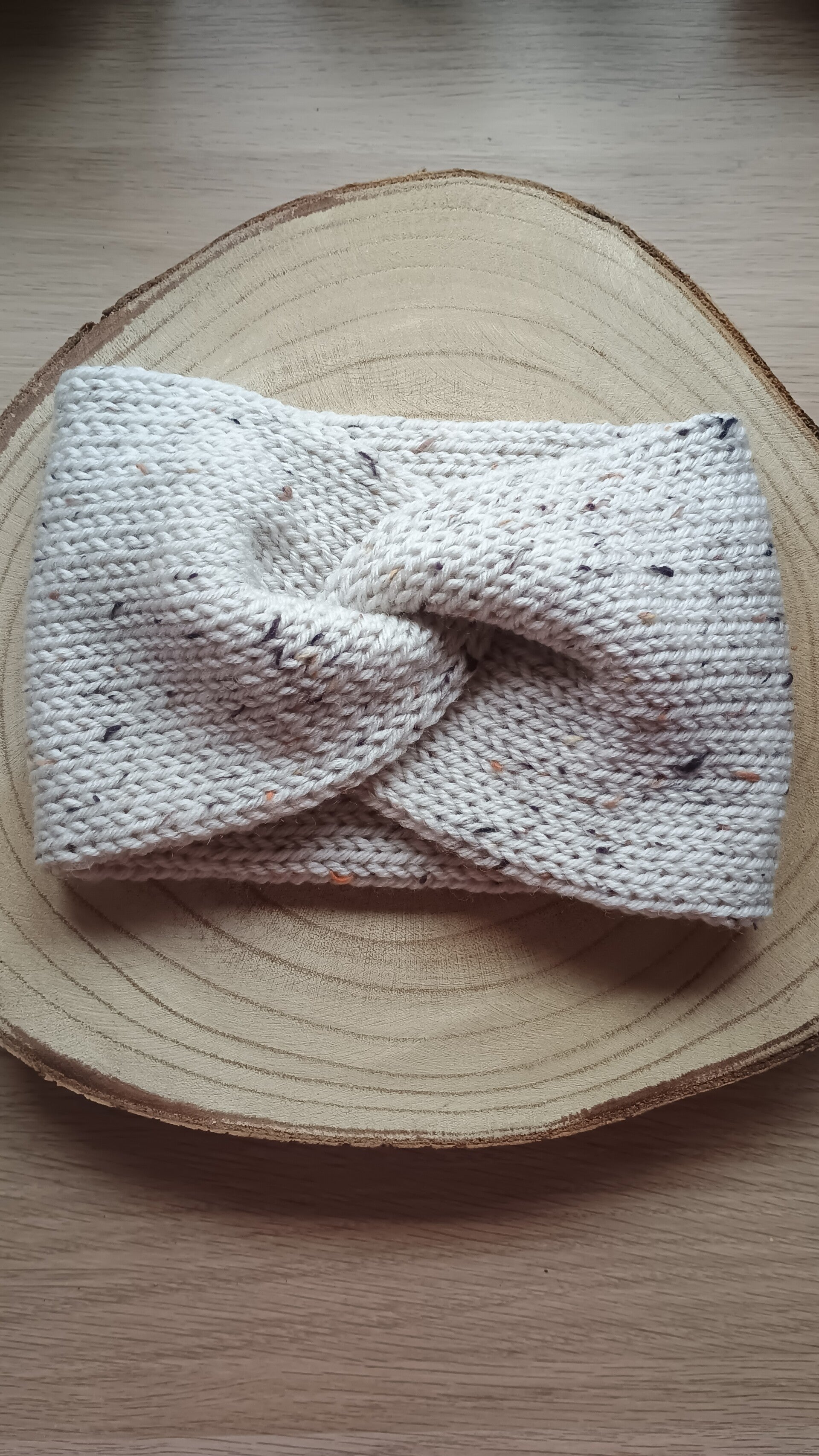 oorverwarmer beige tweed